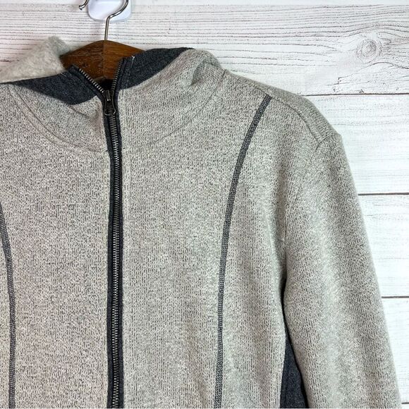 Kuhl Alfpaca Full Zip Fleece Jacket Women’s Size L Beige White Gray Outdoor - Picture 4 of 12